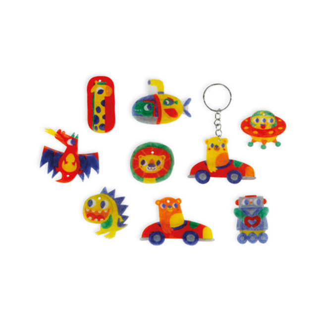 Janod Atelier - shrink plastic magneetjes en sleutelhangers