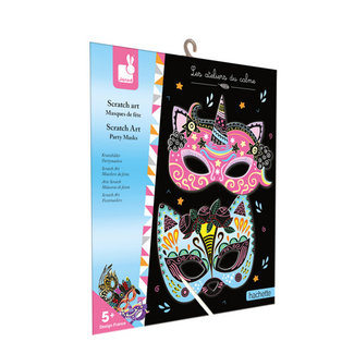 Janod Scratch Art - feest masker