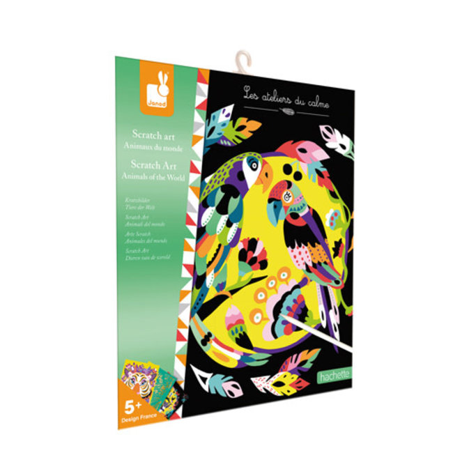 Janod Scratch Art - dieren van de wereld
