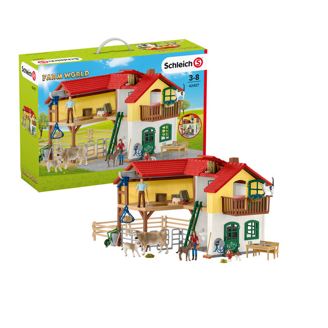 Schleich schleich farm world - boerderij met stal en dieren