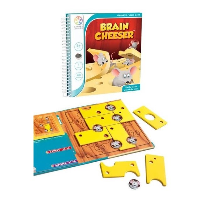 SmartGames Magneet puzzel, spel - Brain Cheeser (48 opdrachten)
