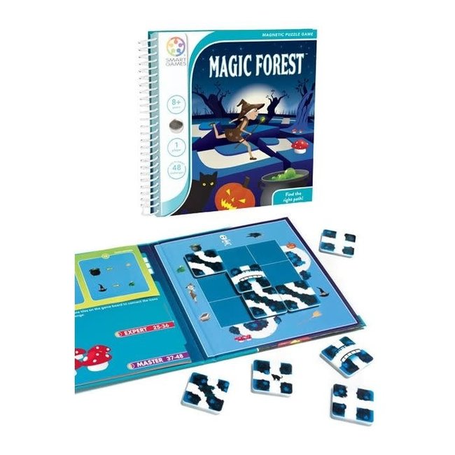 SmartGames Magneet puzzel, spel - Magical Forest (48 opdrachten), 8+