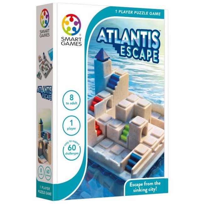 SmartGames Spellen, Braingames - Atlantis Escape (60 opdrachten), 8+