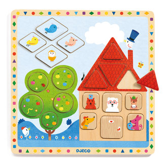 Namaak genoeg Bemiddelen Houten puzzel - Educatieve puzzel, het huis (Ludigeo) - Blik op Hout