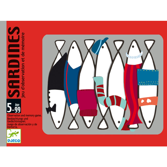 Djeco Spellen, Kinderspellen - Kaartspel Sardines, 5-99 jr