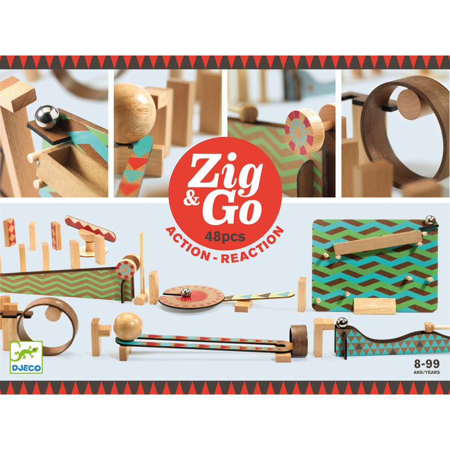 Djeco Bouw - Zig & Go Zig & Go - Big Boom Wall - 48 Stuks