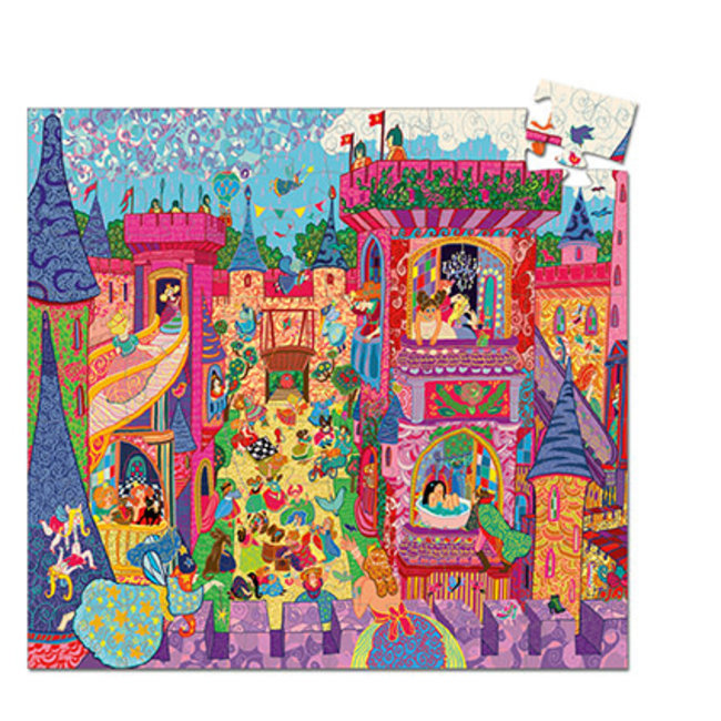 Djeco Puzzels, Legpuzzels - silhouette puzzel Het Sprookjeskasteel, 54 stukjes