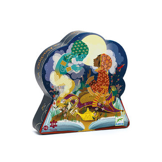 Djeco Puzzels, Legpuzzels - silhouette puzzel Aladdin, 24 stukjes