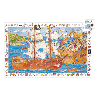 Djeco Puzzels, Legpuzzels - observatie puzzel Piraten, 100 stukjes