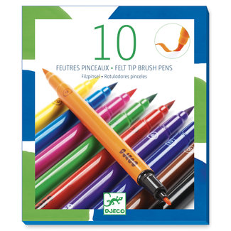 Djeco Markers en Markers 10 Brush Pennen - Classic