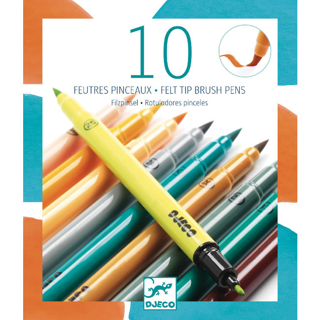 Djeco (UA) Djeco For older children - The colours 10 felt brushes - Tertiary colors