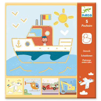 Djeco Knutselen, Accessoires - Sjablonentranports & Co