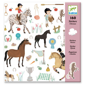 Djeco Knutselen, Accessoires - Stickers Paarden, 4-7 jr.