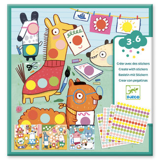 Djeco Creëren met stickers - stippen