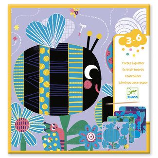 Djeco Knutselen, Knutselpakketten - Kraskaarten baby insecten, 3-6 jr.