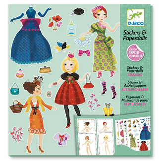 Djeco Knutselen, Stickers - Paper dolls: Massive fashion,
