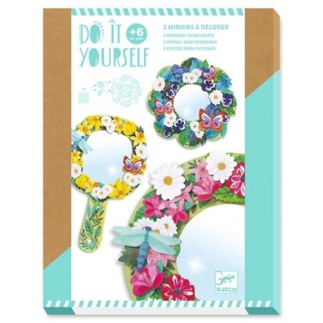 Djeco Knutselen - Diy Handspiegels Bloemen