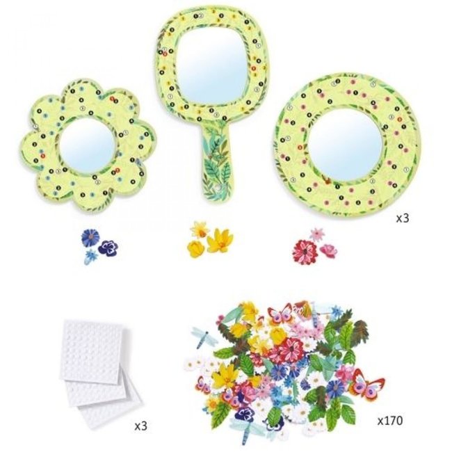 Djeco Knutselen - Diy Handspiegels Bloemen