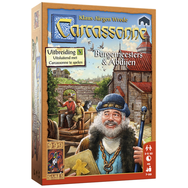 999 Games Carcassonne: Burgemeesters en Abdijen - Bordspel