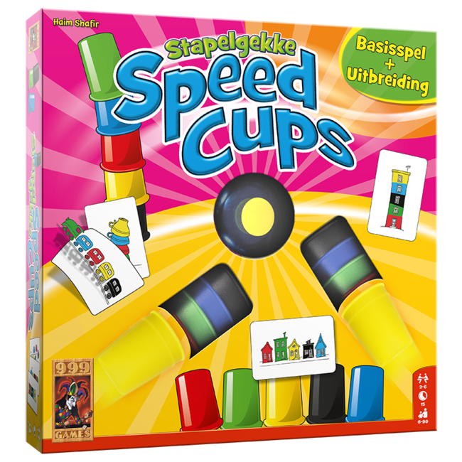 999 Games Stapelgekke Speed Cups 6 spelers - Actiespel