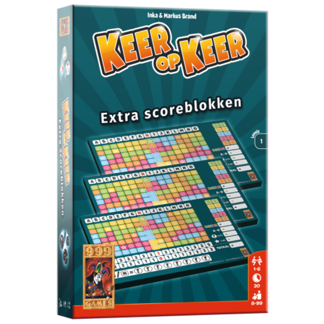 999 Games Keer op Keer Scoreblok - Level 1 (3st.)