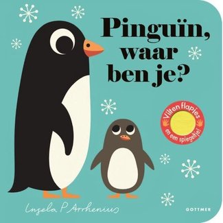 Gottmer Gottmer Boeken, Karton boeken - Vilten flapjesboek Pinguïn, waar ben je?, 2+