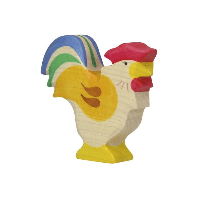Holztiger boerderij: haan 9x2x8cm, hout