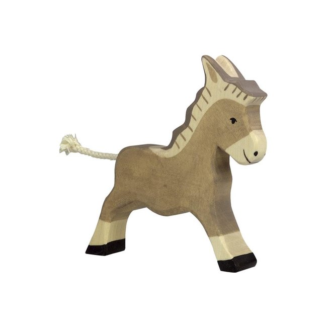 Holztiger boerderij: ezel lopend 11x2x13cm, hout