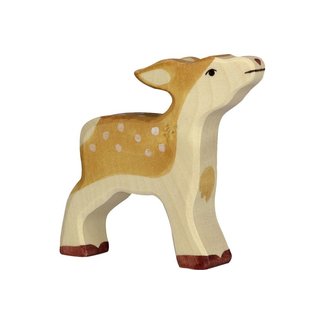 Holztiger bosdieren: reekalf 9x2x9cm, hout