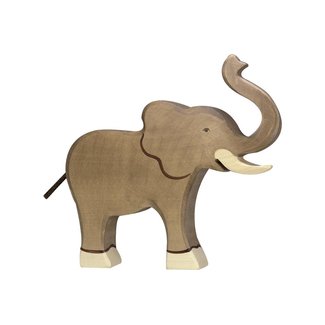 Holztiger wildernis: olifant slurf omhoog 18x3x16cm, hout