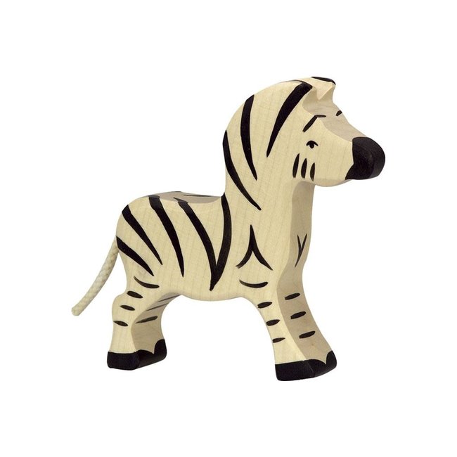 Holztiger wildernis: zebra klein 12x2x11cm, hout