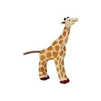 Holztiger wildernis: giraf klein, etend 11x2x17cm, hout