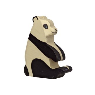 Holztiger wildernis: pandabeer zittend 10x3x13cm, hout