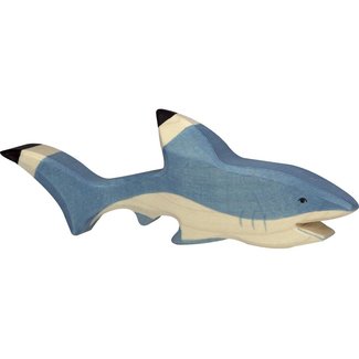 Holztiger zeedieren: haai 20x3x8cm, hout