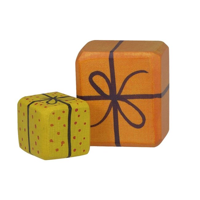 Holztiger Houten figuren - kerstmis: 2 geschenkjes