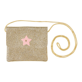 Souza! Tas Bapke goud glitter, roze ster