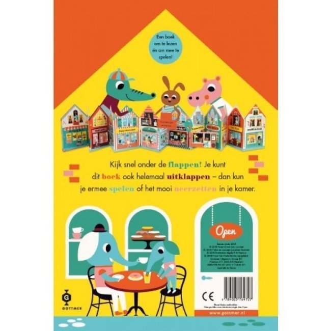 Gottmer Gottmer Boeken, Karton boeken - Flapjesboek, leperollo De winkelstraat (3+ jr.)