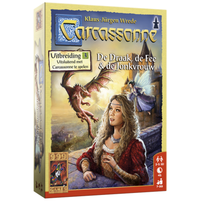 999 Games Carcassonne: De Draak, de Fee en de Jonkvrouw - Bordspel
