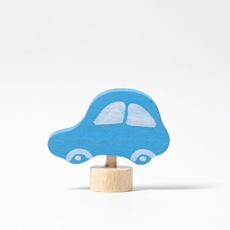 Grimms Decoratiefiguur - insteker blauwe auto (decorative figure blue car)