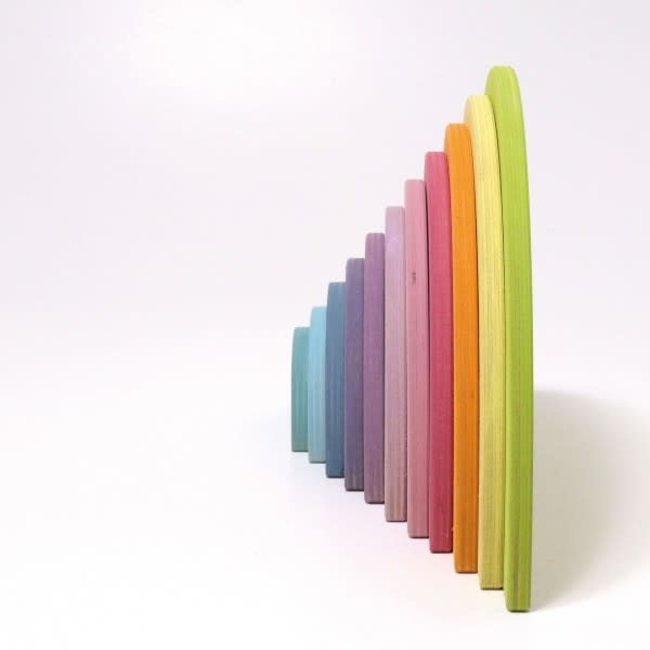 Grimms Houten speelgoed - half ronde schijven pastel (pastel semi circles)