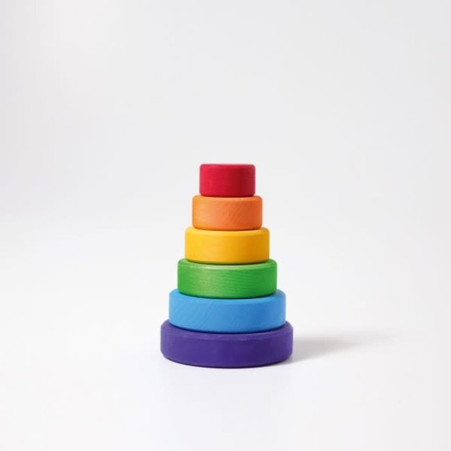 Grimms Houten speelgoed - stapeltoren regenboog (Small Conical Tower)