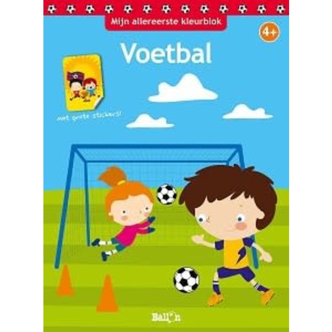 Boeken, Kleurboeken - Voetbal: Mijn allereerste kleurblok. (2+jr.)