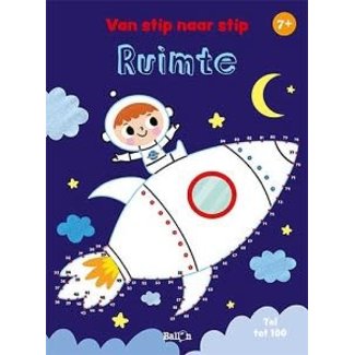 Boeken, Kleurboeken - Van stip naar stip tot 100 Ruimte (7+ jr.)