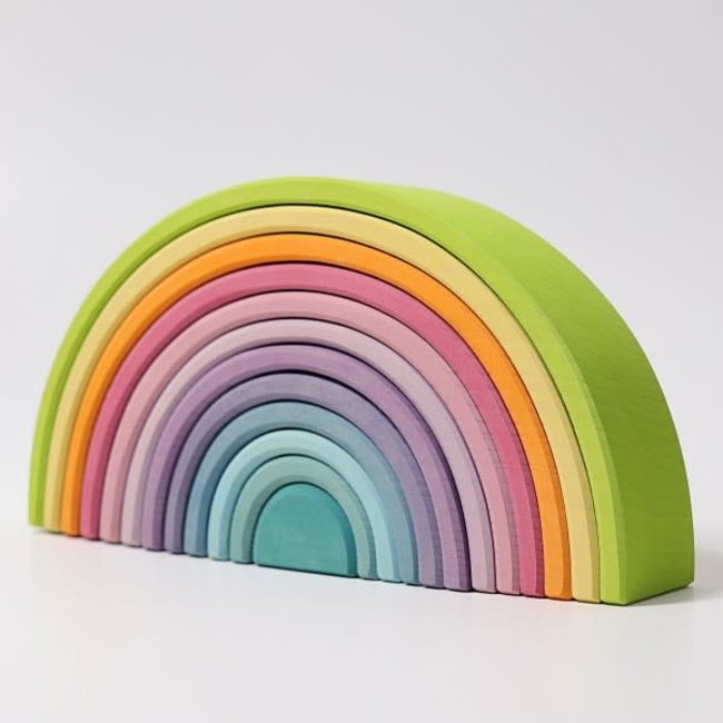 ergens Puno opgraven Grimms, Houten speelgoed - Regenboog pastel (Large rainbow pastel) - Blik  op Hout