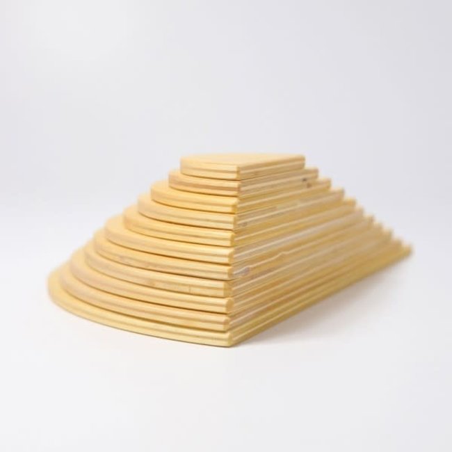 Grimms Houten speelgoed - half ronde schijven naturel (naturel semi cirkels)