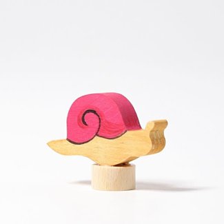 Grimms Decoratiefiguur - insteker roze slak (decorative pink snail)