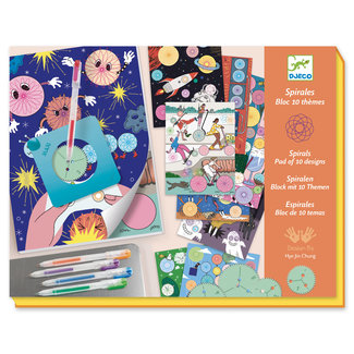 Djeco Drawing and colouring Spirals - 10 themes block Djeco Drawing and colouring Spirals - 10 themes block