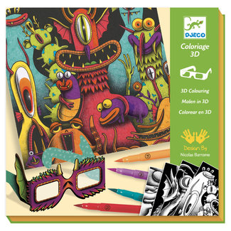 Djeco Felt tips Funny Freaks 3D