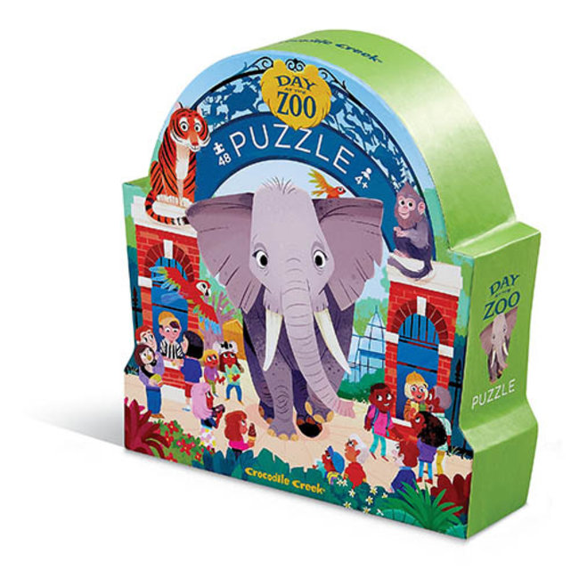 Crocodile Creek Puzzels, Legpuzzel - Naar de Dierentuin, 48 stukjes (Day at the Zoo)