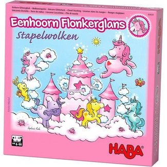 HABA Spellen, Kinderspellen - Eenhoorn Flonkerglans: Stapelwolken (Nederlands), 4+